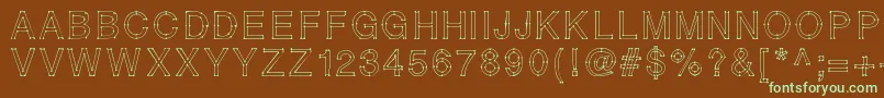 RELIERLESPOINTS Font – Green Fonts on Brown Background