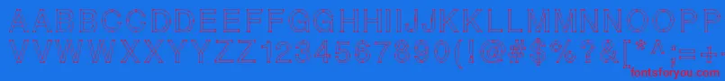 RELIERLESPOINTS Font – Red Fonts on Blue Background