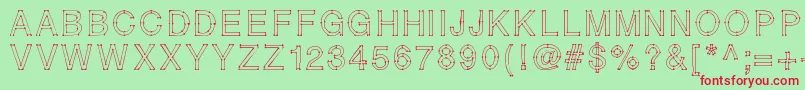 RELIERLESPOINTS Font – Red Fonts on Green Background