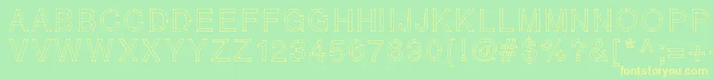 Więcej informacji o czcionce RELIERLESPOINTS Czcionka RELIERLESPOINTS – żółte czcionki na zielonym tle
