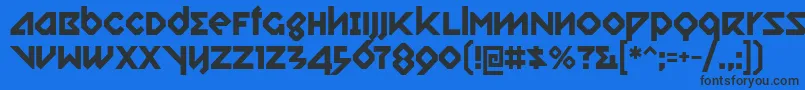 Шрифт relish gargler – чёрные шрифты на синем фоне