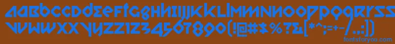 relish gargler-fontti – siniset fontit ruskealla taustalla
