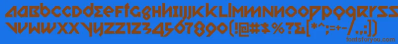 relish gargler-fontti – ruskeat fontit sinisellä taustalla