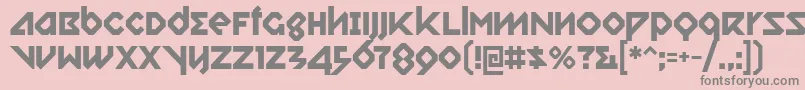 フォントrelish gargler – ピンクの背景に灰色の文字