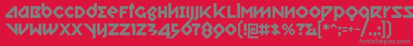 Шрифт relish gargler – серые шрифты на красном фоне