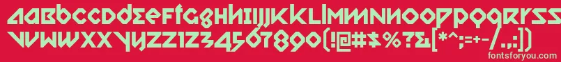 Шрифт relish gargler – зелёные шрифты на красном фоне