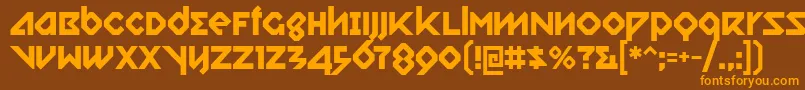 relish gargler Font – Orange Fonts on Brown Background