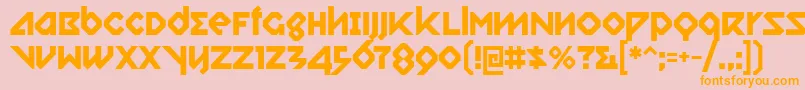 relish gargler Font – Orange Fonts on Pink Background