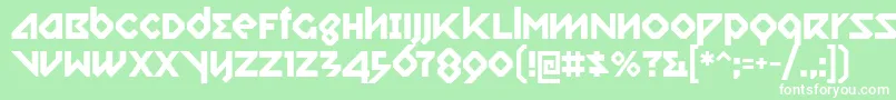 relish gargler-fontti – valkoiset fontit vihreällä taustalla
