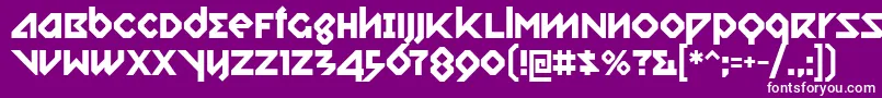 Шрифт relish gargler – белые шрифты на фиолетовом фоне