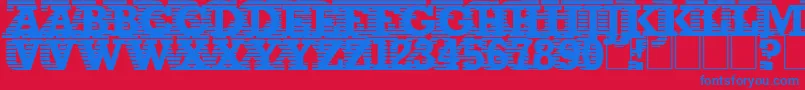 Remanence Font – Blue Fonts on Red Background