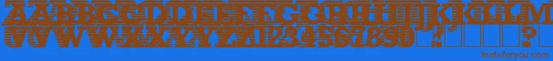 Remanence Font – Brown Fonts on Blue Background