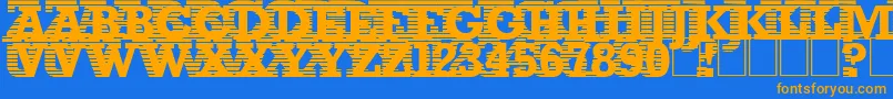 Remanenceフォントについての詳細 フォントRemanence – オレンジ色の文字が青い背景にあります。