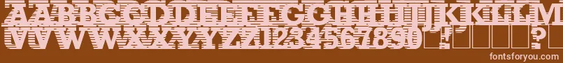 フォントRemanence – 茶色の背景にピンクのフォント