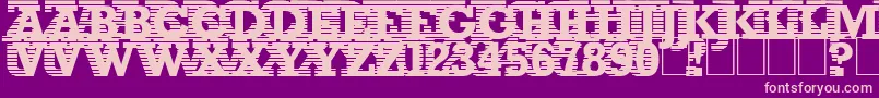 Weitere Informationen zur Remanence-Schriftart Remanence-Schriftart – Rosa Schriften auf violettem Hintergrund