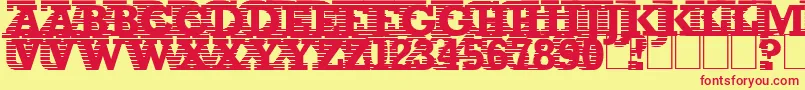 Remanence Font – Red Fonts on Yellow Background