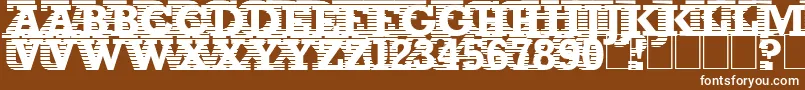 Remanence-Schriftart – Weiße Schriften auf braunem Hintergrund