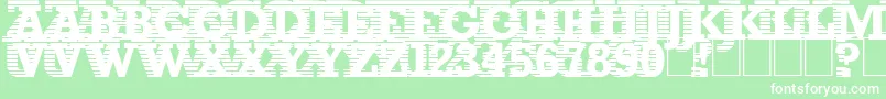 Remanence-Schriftart – Weiße Schriften auf grünem Hintergrund