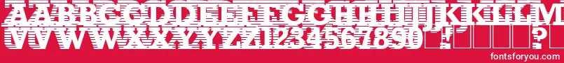 Remanence Font – White Fonts on Red Background