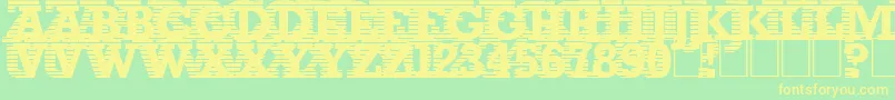 More about Remanence Font Remanence Font – Yellow Fonts on Green Background