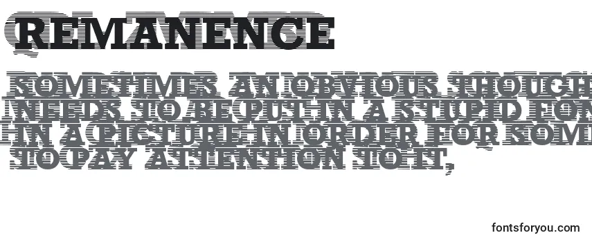 Review of the Remanence Font