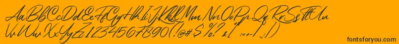 Rembank Font – Black Fonts on Orange Background