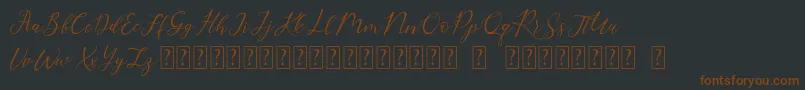 Rembrants Font – Brown Fonts on Black Background