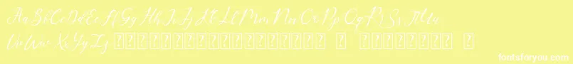 Rembrants Font – White Fonts on Yellow Background