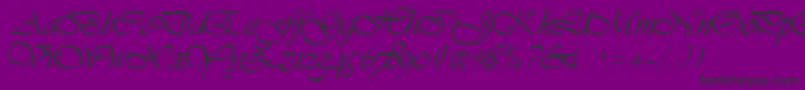 Vivacious-Schriftart – Schwarze Schriften auf violettem Hintergrund