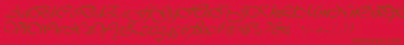 Police Vivacious – polices brunes sur fond rouge