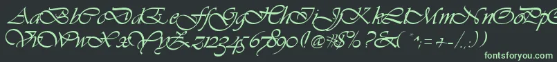 Vivacious Font – Green Fonts on Black Background