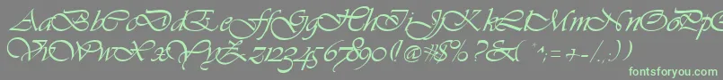 Vivacious Font – Green Fonts on Gray Background
