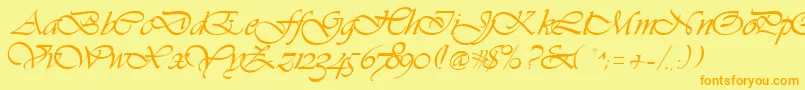 Vivacious Font – Orange Fonts on Yellow Background