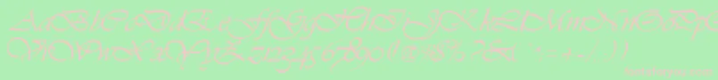 Vivacious Font – Pink Fonts on Green Background