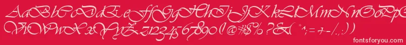 Vivacious Font – Pink Fonts on Red Background