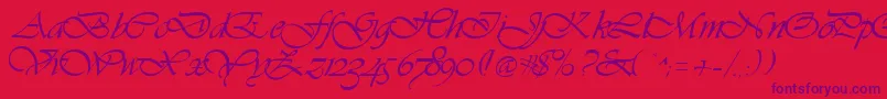 Vivacious Font – Purple Fonts on Red Background