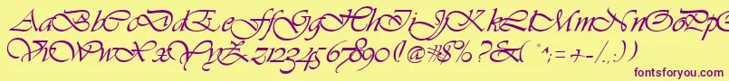 More about Vivacious Font Vivacious Font – Purple Fonts on Yellow Background