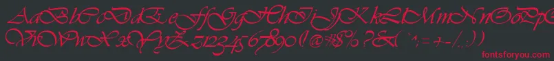 Vivacious Font – Red Fonts on Black Background