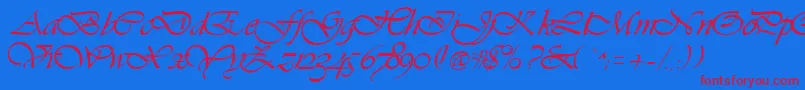 Vivacious Font – Red Fonts on Blue Background