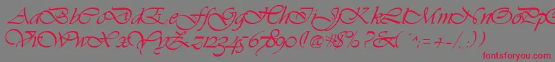 Vivacious Font – Red Fonts on Gray Background