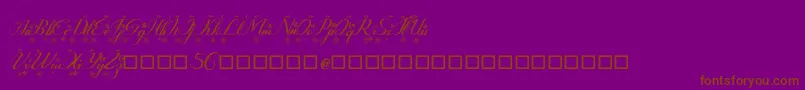 Rembullan Mallam-Schriftart – Braune Schriften auf violettem Hintergrund