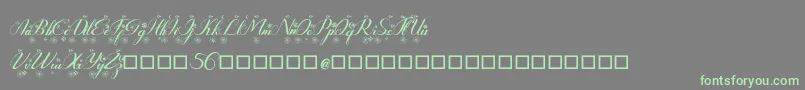 Rembullan Mallam Font – Green Fonts on Gray Background