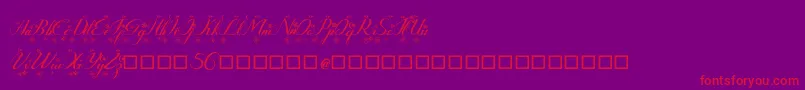 Rembullan Mallam Font – Red Fonts on Purple Background