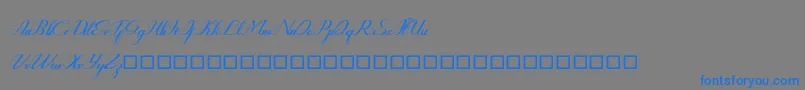 Rembullan-Schriftart – Blaue Schriften auf grauem Hintergrund