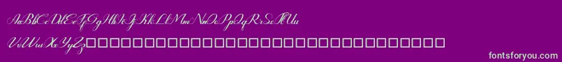 Rembullan Font – Green Fonts on Purple Background