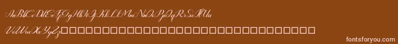 Rembullan Font – Pink Fonts on Brown Background