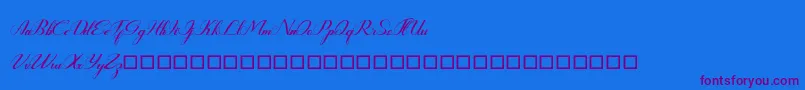 Rembullan Font – Purple Fonts on Blue Background