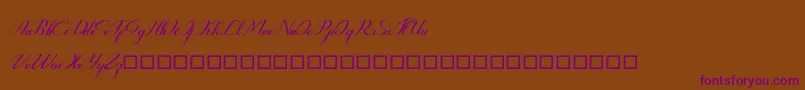 Rembullan Font – Purple Fonts on Brown Background