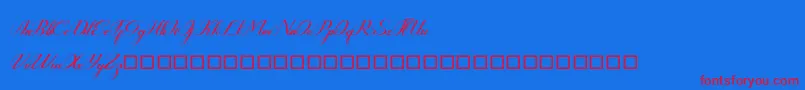 Rembullan Font – Red Fonts on Blue Background