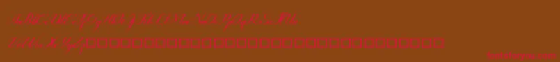 Rembullan Font – Red Fonts on Brown Background
